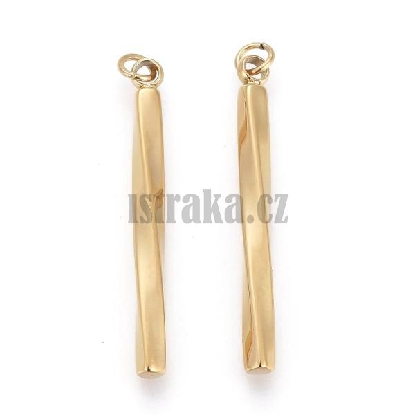 Pvsek twist 25x2mm zlat nerez