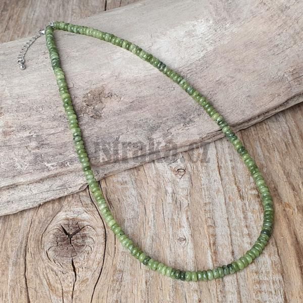 Nhrdelnk choker rondelky 4x2mm jadeit Taiwan