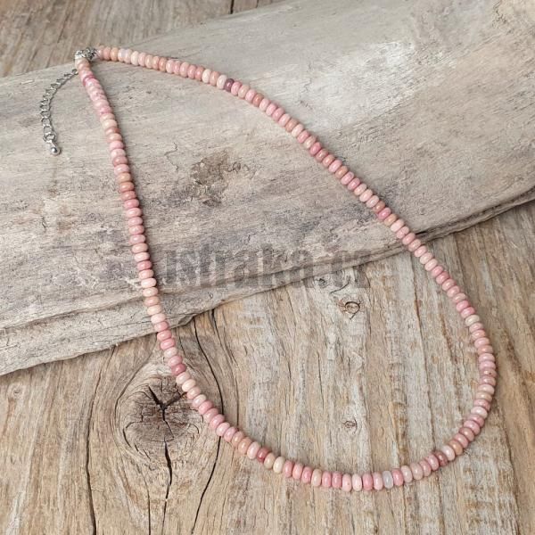 Nhrdelnk choker rondelky 4x2mm rodonit rov