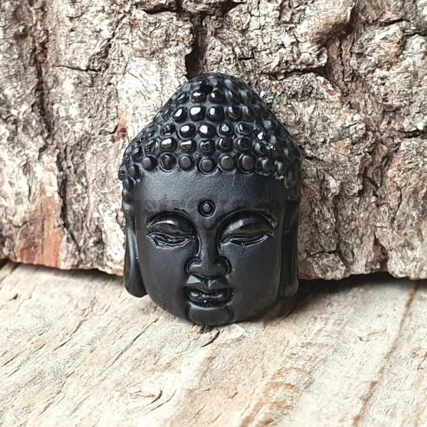 Obsidin ern pvsek Buddhova hlava