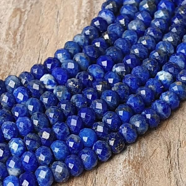 Lapis lazuli korlky 3x2mm rondelky brouen ra